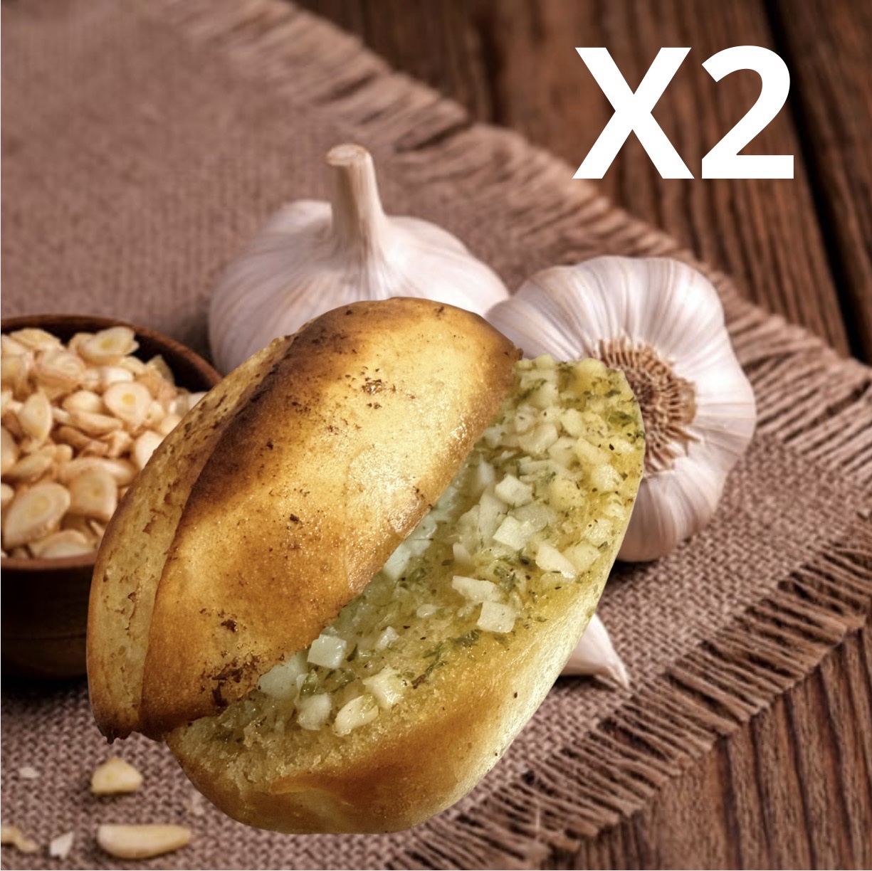2 Pains à l'ail